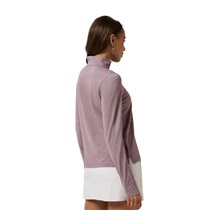 Travis Mathew Featherweightt Active zip long sleeve Damen Poloshirt, heather damson