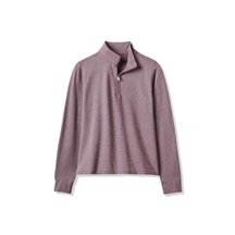 Travis Mathew Featherweightt Active zip long sleeve Damen Poloshirt, heather damson