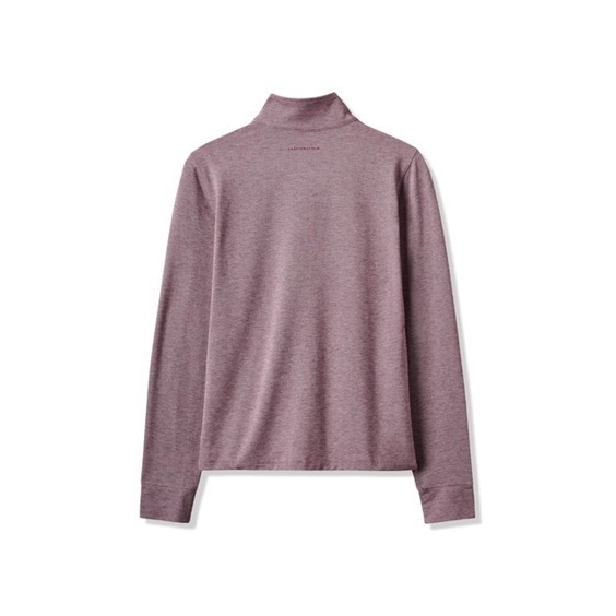 Travis Mathew Featherweightt Active zip long sleeve Damen Poloshirt, heather damson