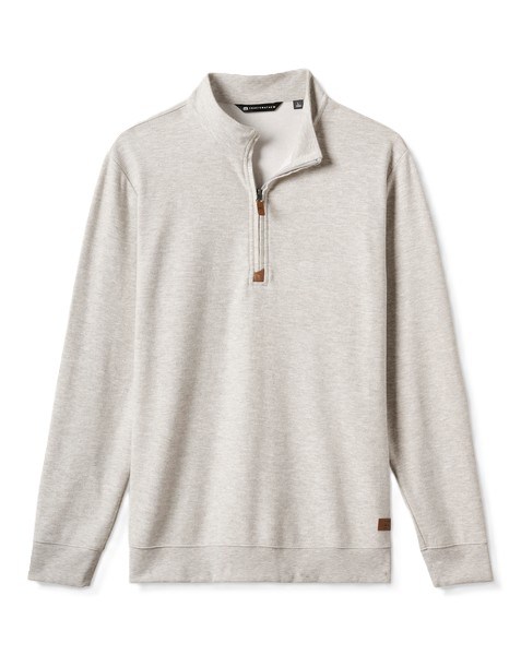 Travis Mathew Cloud 1/4 zip Herren Pullover, grau