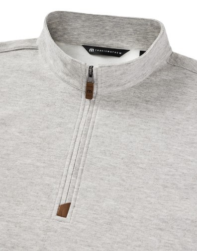 Travis Mathew Cloud 1/4 zip Herren Pullover, grau
