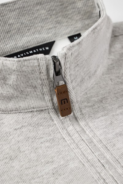 Travis Mathew Cloud 1/4 zip Herren Pullover, grau