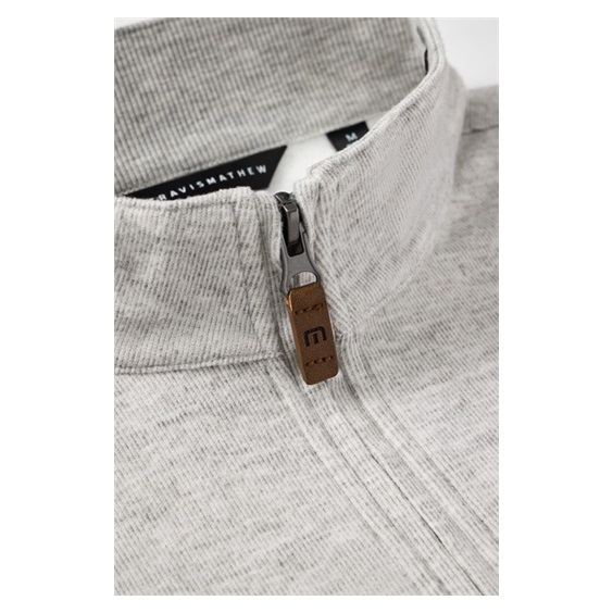 Travis Mathew Cloud 1/4 zip Herren Pullover, grau