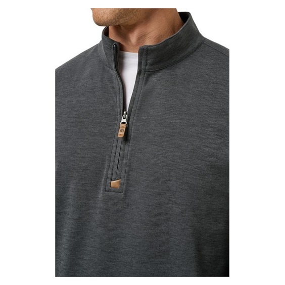 Travis Mathew Cloud 1/4 zip Herren Pullover, schwarz