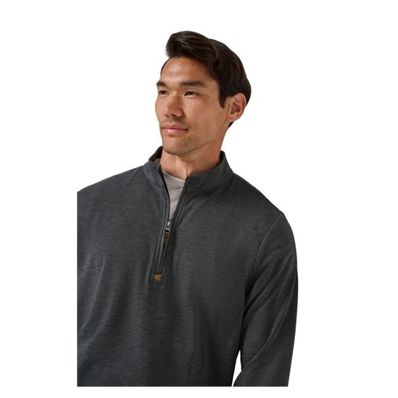 Travis Mathew Cloud 1/4 zip Herren Pullover, schwarz
