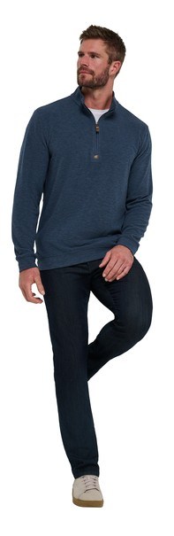 Travis Mathew Cloud 1/4 zip Herren Pullover, dunkelblau