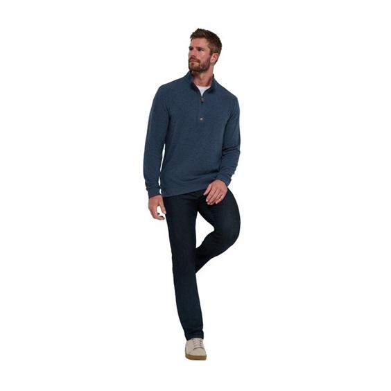 Travis Mathew Cloud 1/4 zip Herren Pullover, dunkelblau