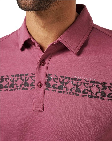 Travis Mathew Bungee Jump Herren Poloshirt, damson