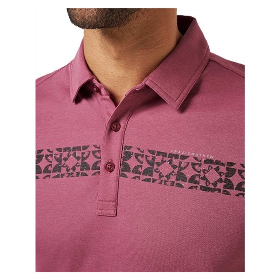 Travis Mathew Bungee Jump Herren Poloshirt, damson