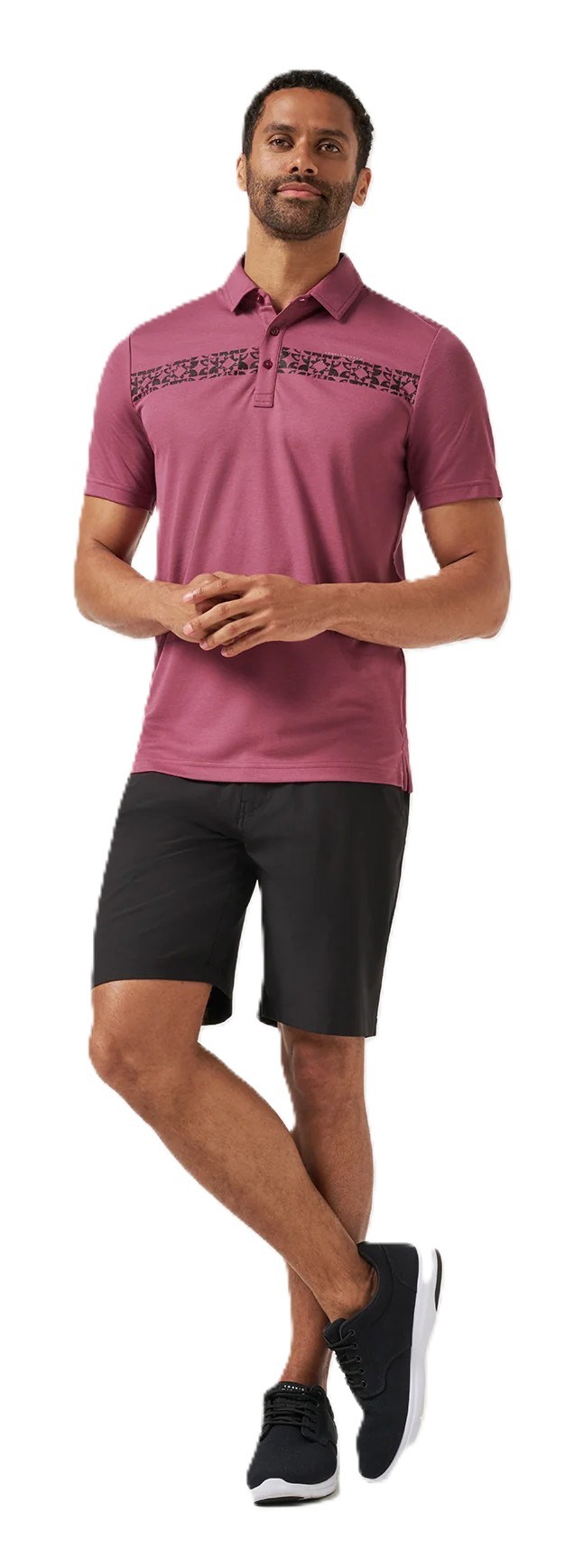 Travis Mathew Bungee Jump Herren Poloshirt, damson