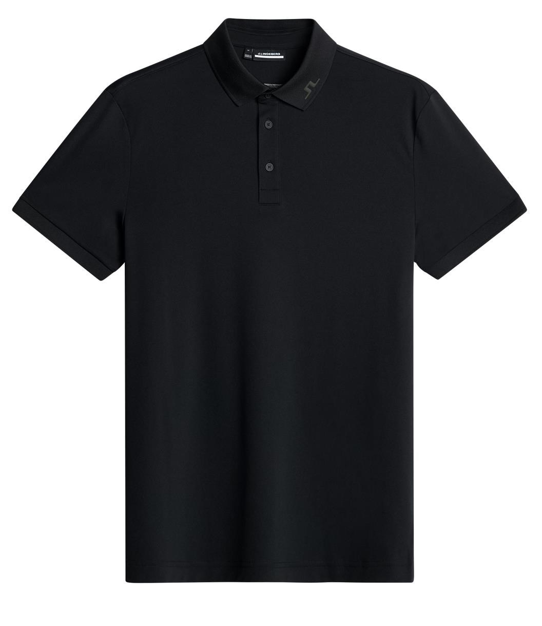 J.Lindeberg KV Print Herren Poloshirt, schwarz