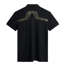 J.Lindeberg KV Print Herren Poloshirt, schwarz