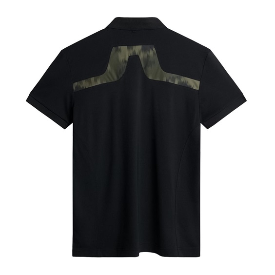 J.Lindeberg KV Print Herren Poloshirt, schwarz