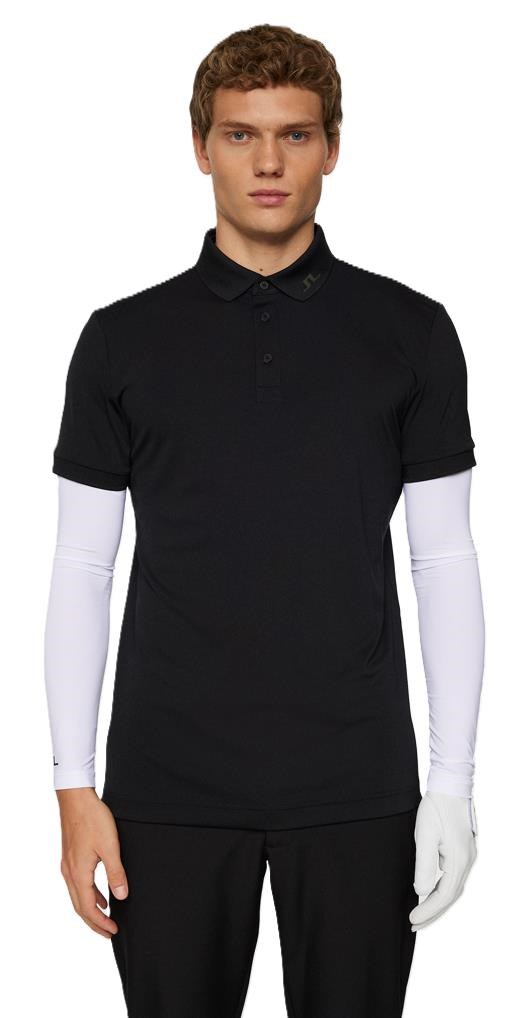 J.Lindeberg KV Print Herren Poloshirt, schwarz