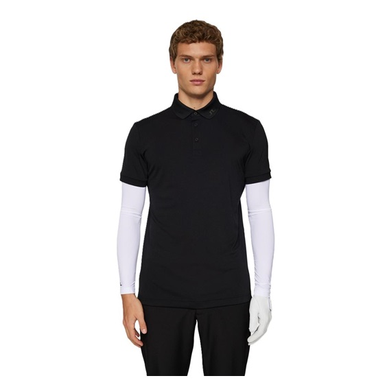 J.Lindeberg KV Print Herren Poloshirt, schwarz