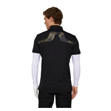 J.Lindeberg KV Print Herren Poloshirt, schwarz