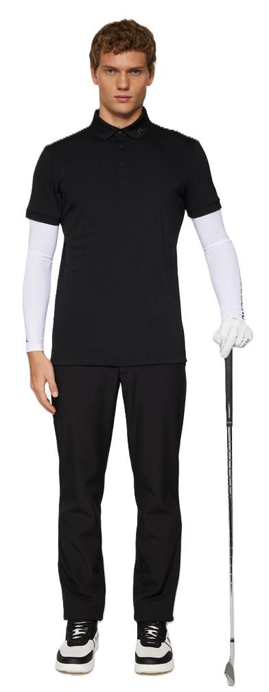 J.Lindeberg KV Print Herren Poloshirt, schwarz