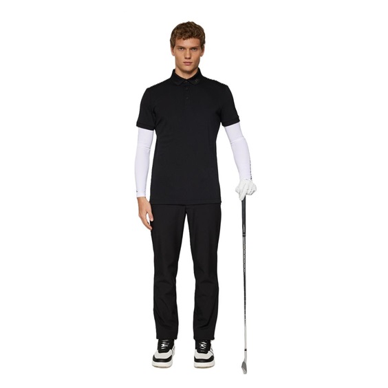 J.Lindeberg KV Print Herren Poloshirt, schwarz