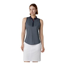 Callaway Mini Geo Floral Sleeveless Damen Poloshirt, dunkelblau