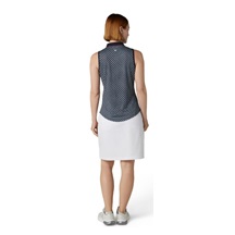Callaway Mini Geo Floral Sleeveless Damen Poloshirt, dunkelblau