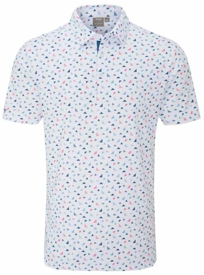 PING Julian Herren Poloshirt, white multi