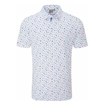 PING Julian Herren Poloshirt, white multi