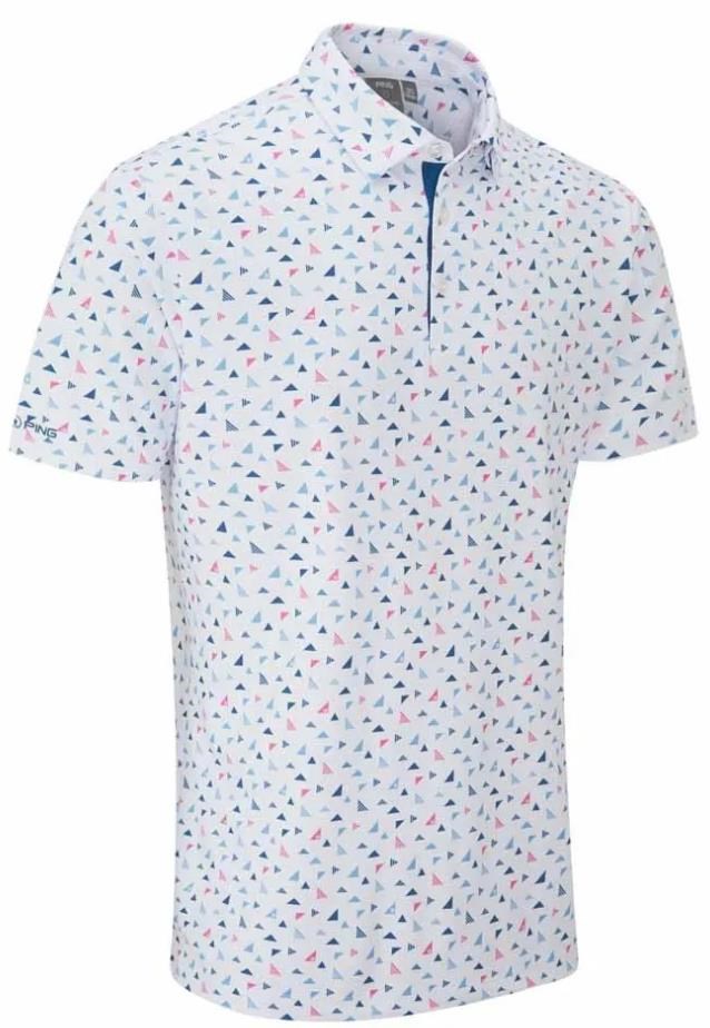 PING Julian Herren Poloshirt, white multi