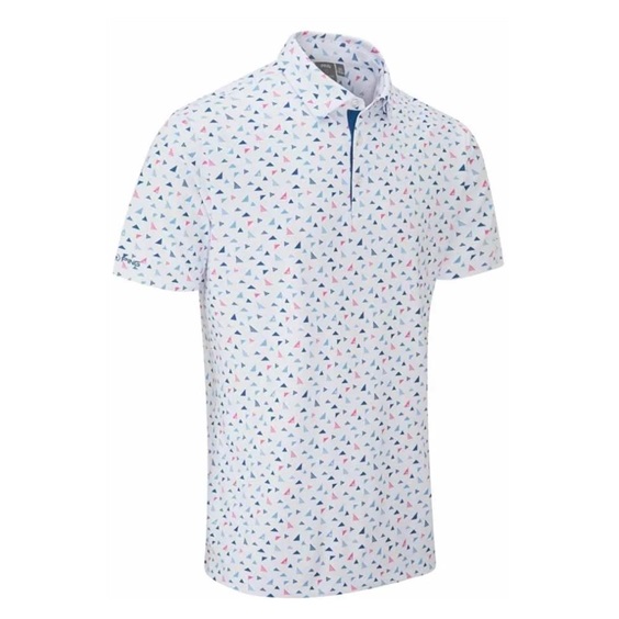 PING Julian Herren Poloshirt, white multi