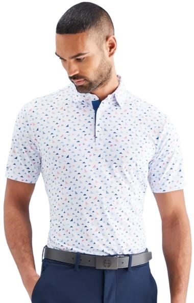 PING Julian Herren Poloshirt, white multi