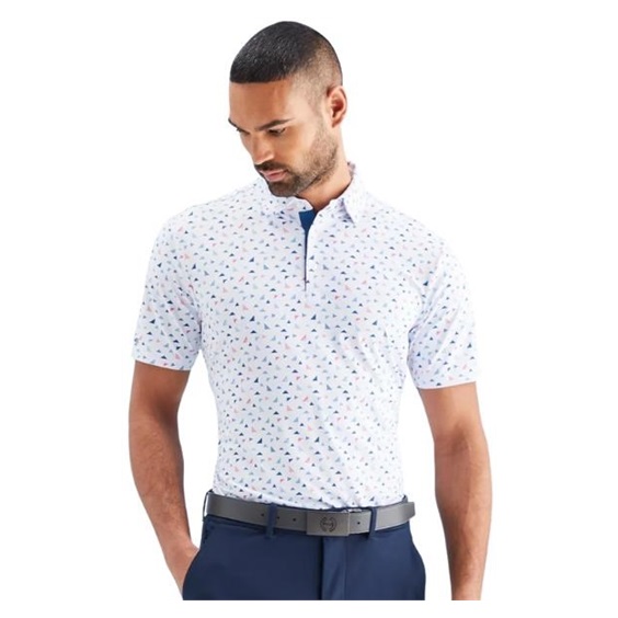 PING Julian Herren Poloshirt, white multi
