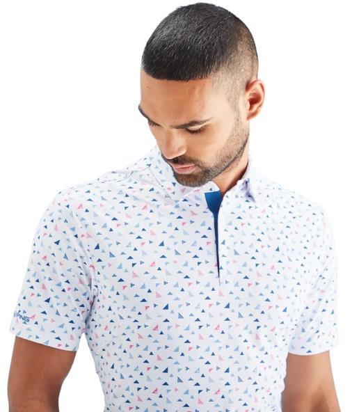 PING Julian Herren Poloshirt, white multi
