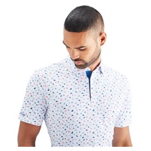 PING Julian Herren Poloshirt, white multi