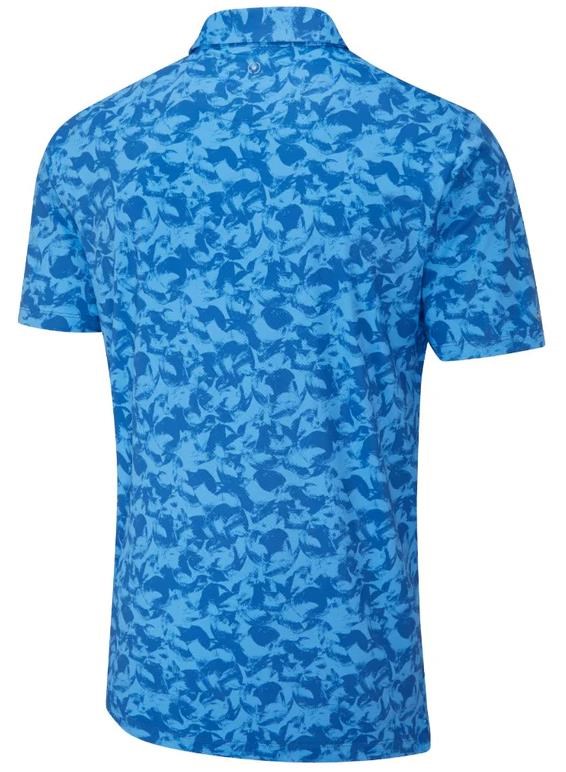 PING Julian Herren Poloshirt, tidal blue multi