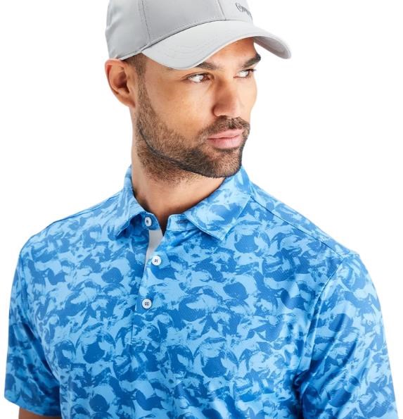 PING Julian Herren Poloshirt, tidal blue multi