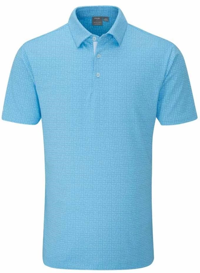 PING Julian Herren Poloshirt, crystal blue multi