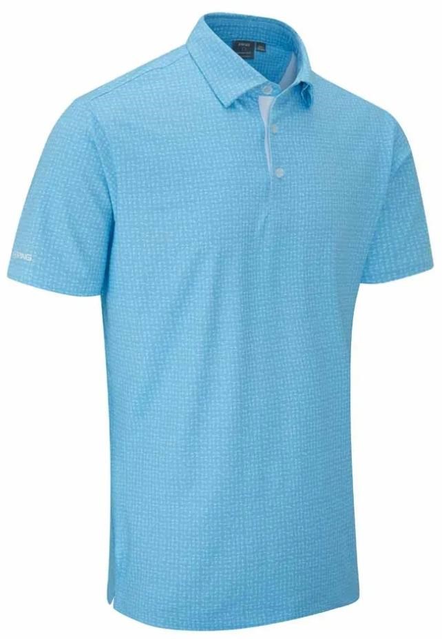 PING Julian Herren Poloshirt, crystal blue multi