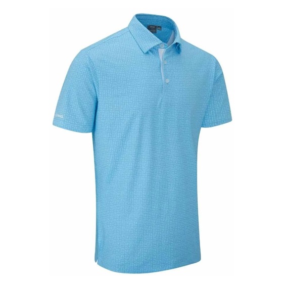 PING Julian Herren Poloshirt, crystal blue multi