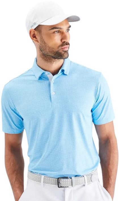 PING Julian Herren Poloshirt, crystal blue multi