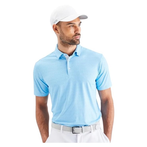 PING Julian Herren Poloshirt, crystal blue multi