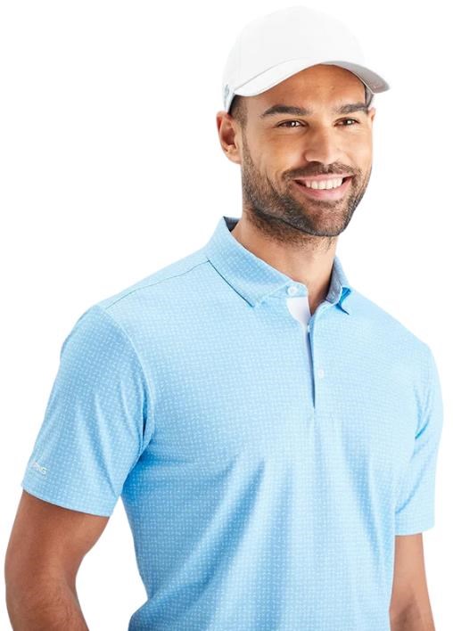 PING Julian Herren Poloshirt, crystal blue multi