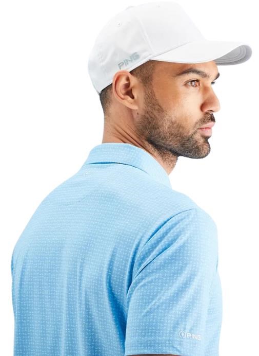 PING Julian Herren Poloshirt, crystal blue multi
