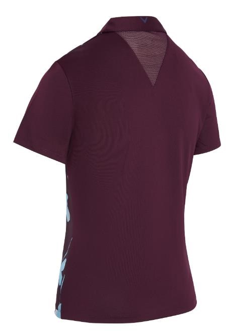 Callaway Stemmed Floral Damen Poloshirt, potent purple