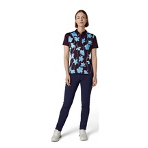 Callaway Stemmed Floral Damen Poloshirt, potent purple