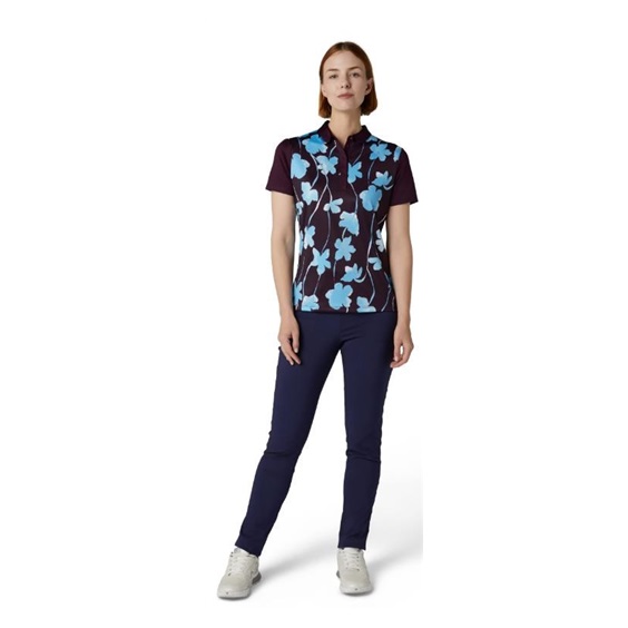 Callaway Stemmed Floral Damen Poloshirt, potent purple