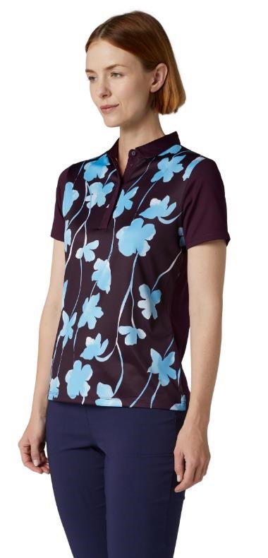 Callaway Stemmed Floral Damen Poloshirt, potent purple