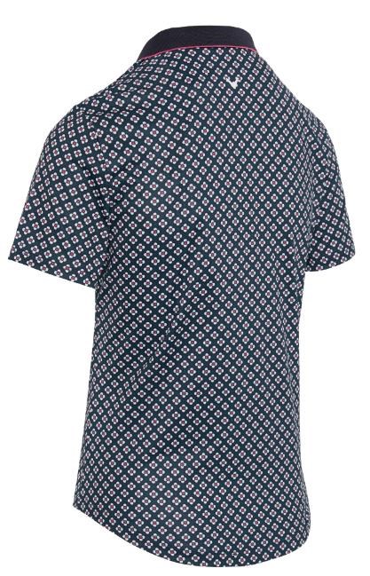 Callaway Mini Geo Floral Damen Poloshirt, dunkelblau