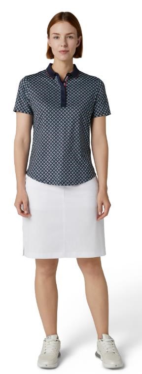 Callaway Mini Geo Floral Damen Poloshirt, dunkelblau