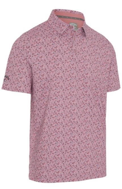 Callaway Novelty Confetti Print Herren Poloshirt, mesa rose