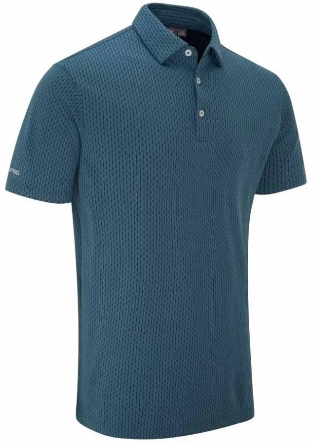 PING Geo Camo Herren Poloshirt, blue fusion multi