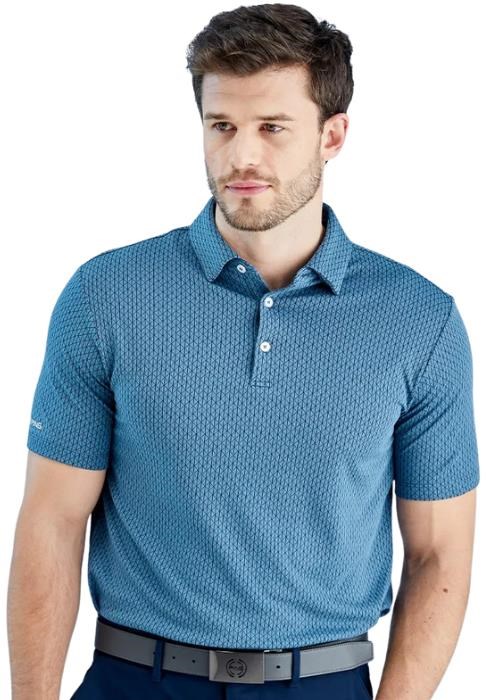 PING Geo Camo Herren Poloshirt, blue fusion multi